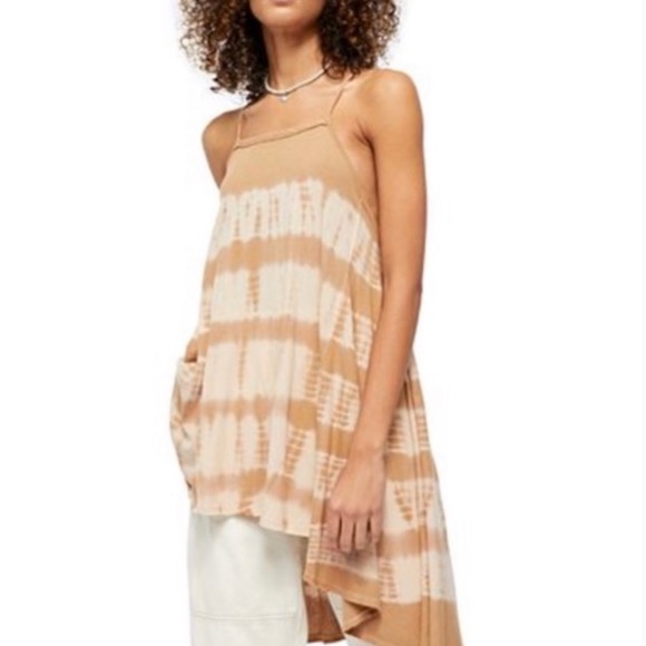 Free People Seashell Tie Dye Tunic Sand XS - Picture 4 of 5